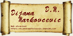 Dijana Markovčević vizit kartica
